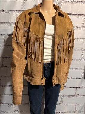 Vintage 1980’s Chia Suede Fringe Jacket Size Large
